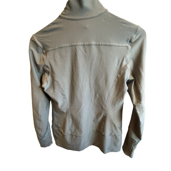 Nike Fit Dry Women's Grey Blue & Bright Blue Full Zip Athletic Collared Jacket - Picture 6 of 11